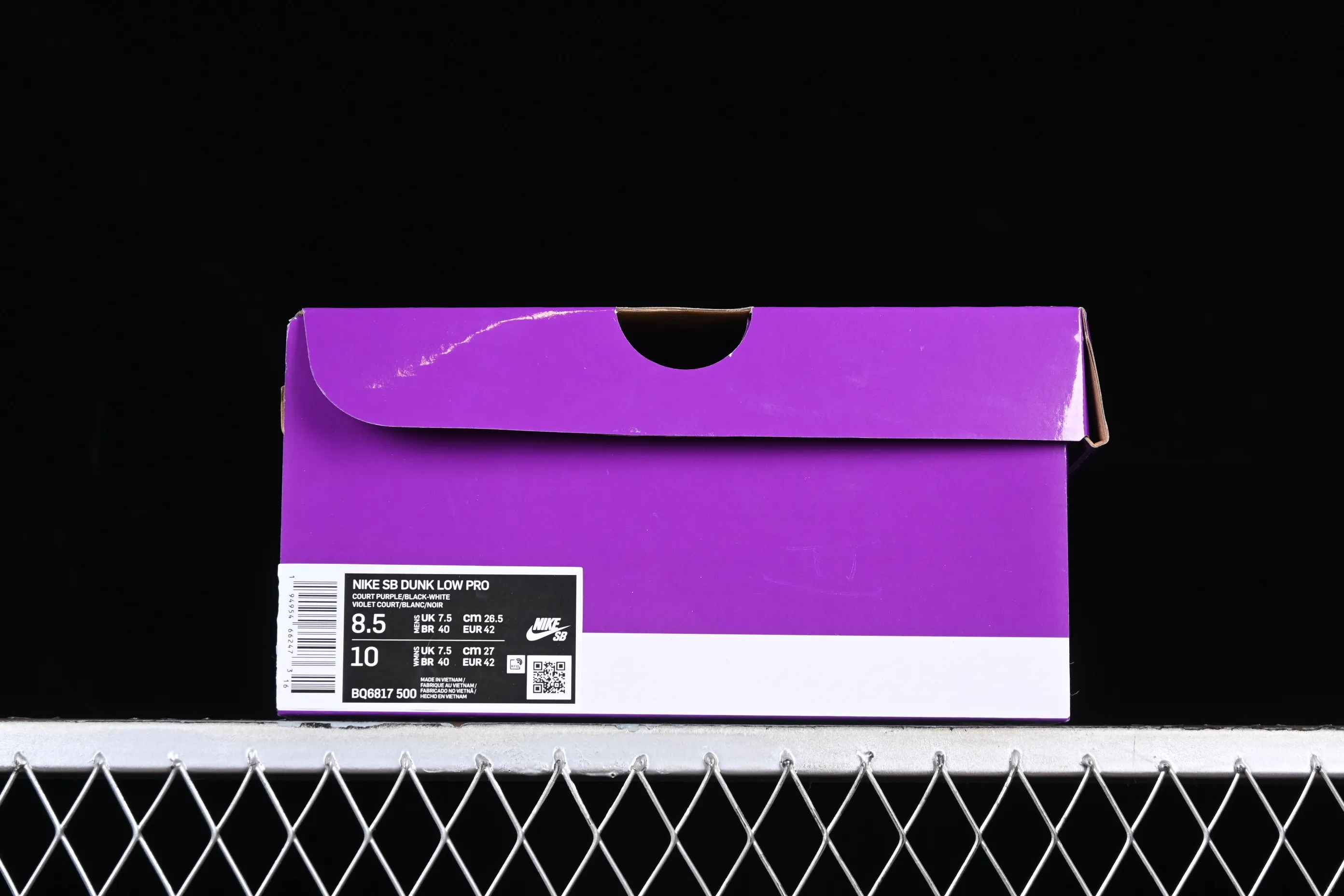 All categories Nk SB Dunk series Nk SB Dunk Low low-top sneakers Nk SB Dunk Low "Court Purple" black purple North Carolina blue low-top casual sports skateboard shoes BQ6817-500